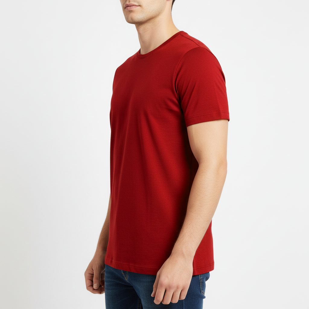 Maroon Regular Fit T-Shirt